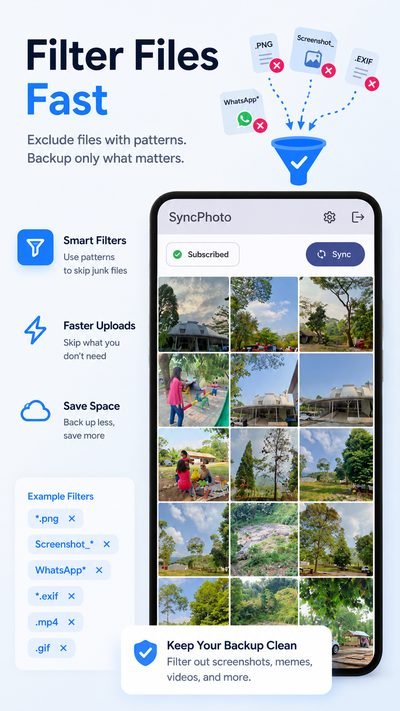Filter files fast with wildcards